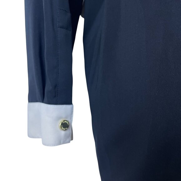 Calvin Klein Women's Black Dress Snap Button Waist Accents Size 10P - Picture 7 of 10